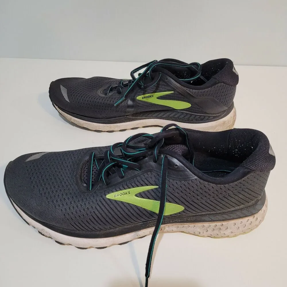 Brooks Adrenaline GTS 20 Black Running Shoes Mens Size 11.5